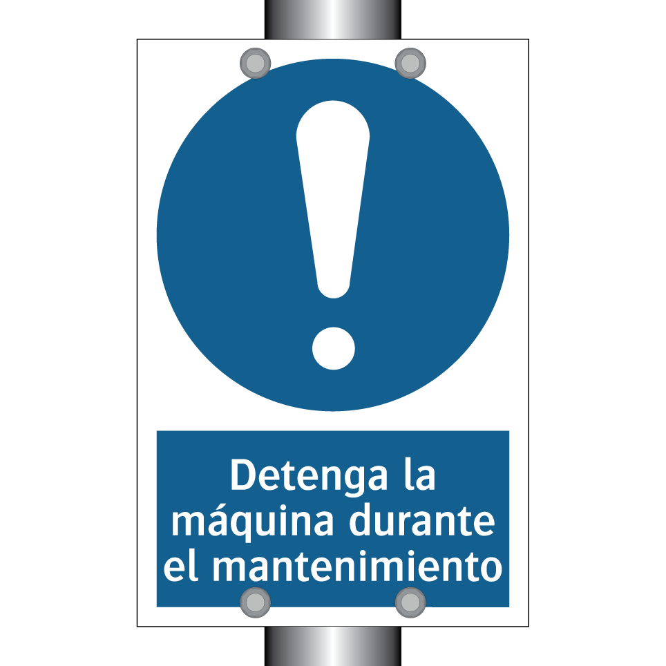 Detenga la máquina durante el mantenimiento