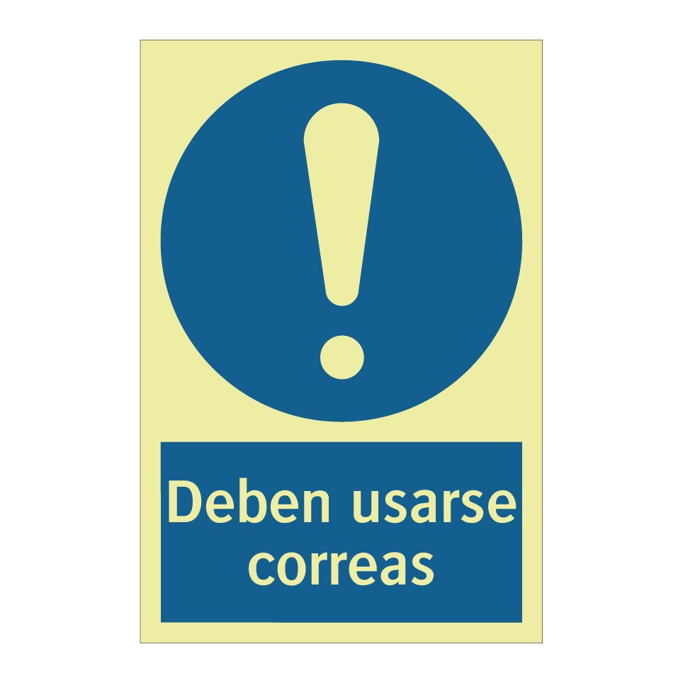 Deben usarse correas