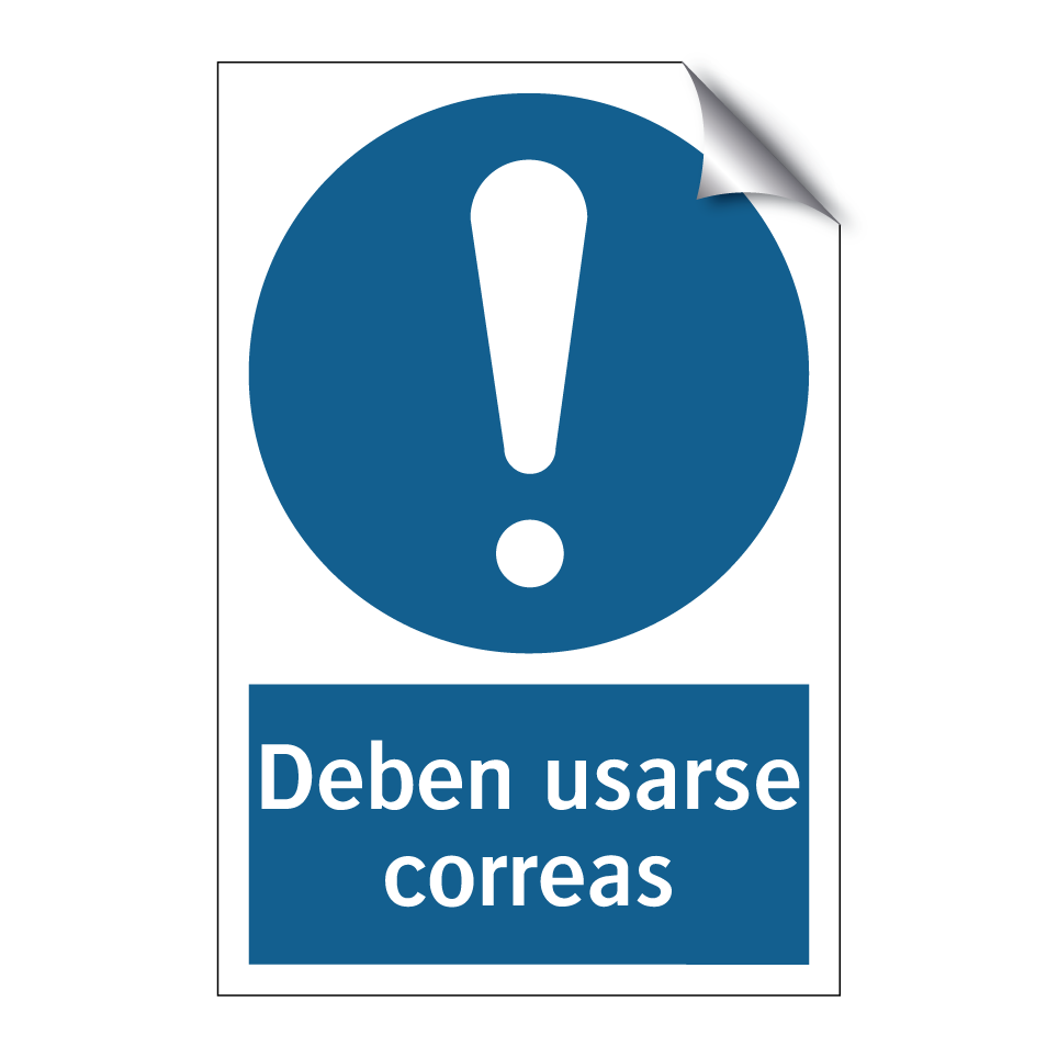 Deben usarse correas