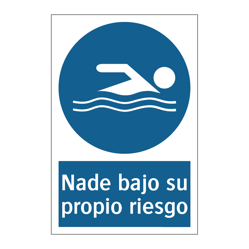Nade bajo su propio riesgo