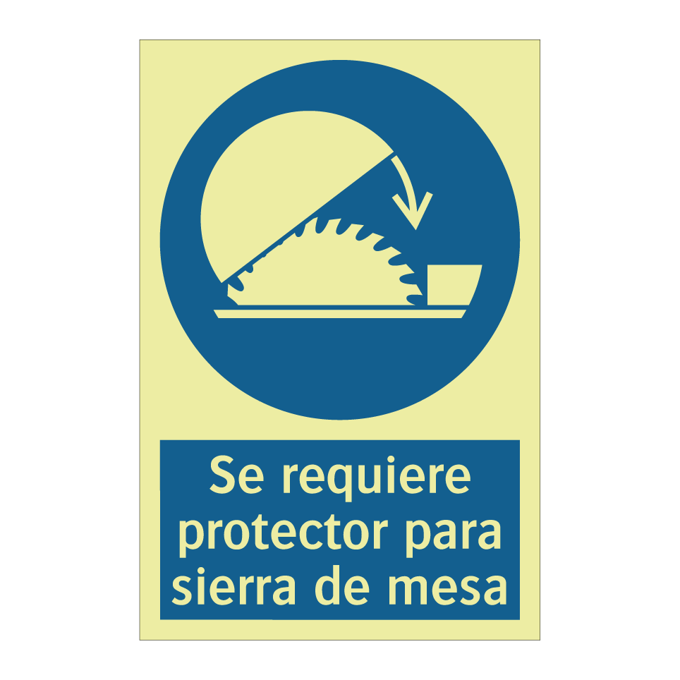 Se requiere protector para sierra de mesa