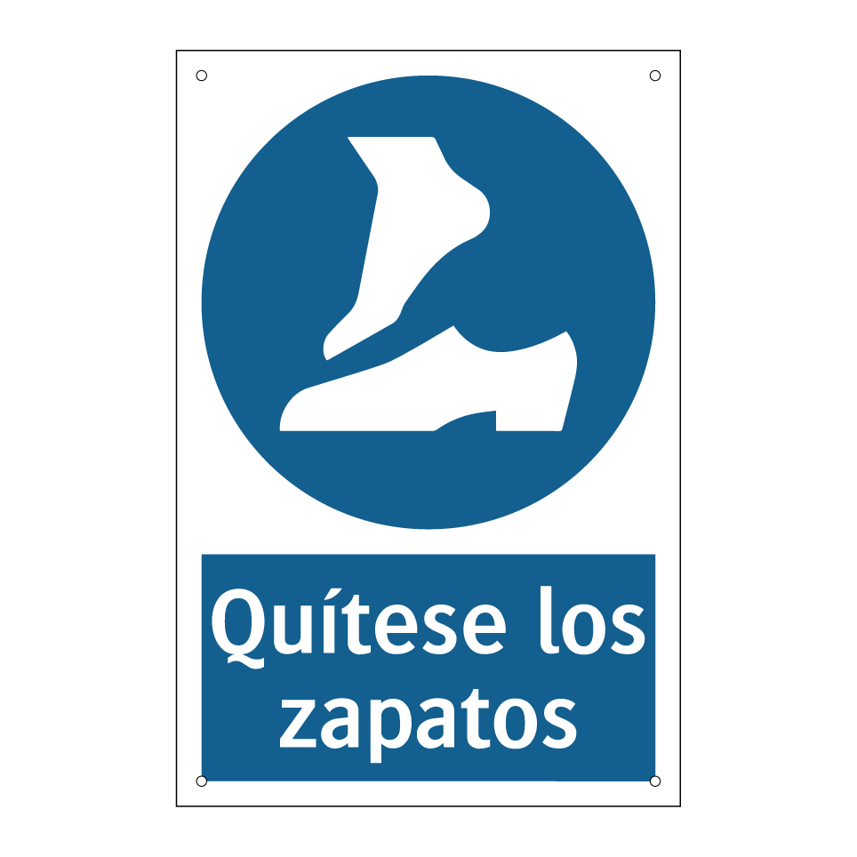 Quítese los zapatos