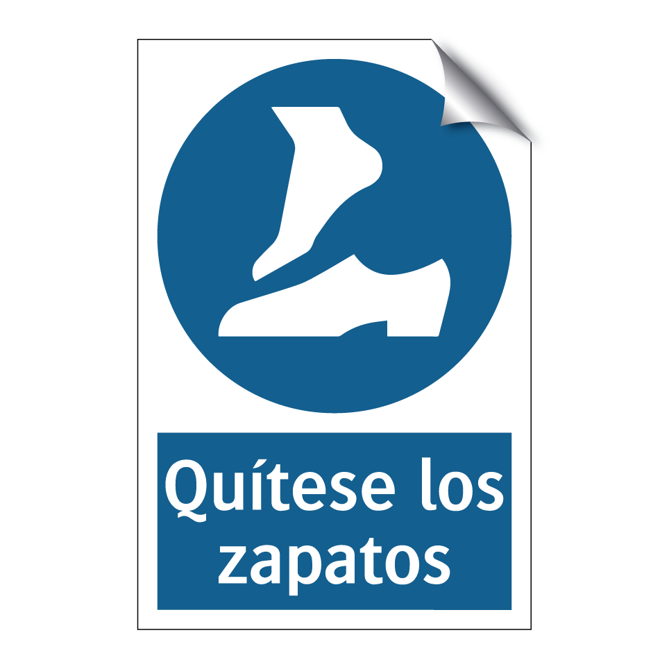 Quítese los zapatos