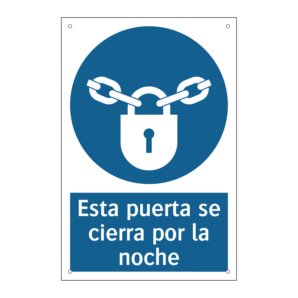 Esta puerta se cierra por la noche