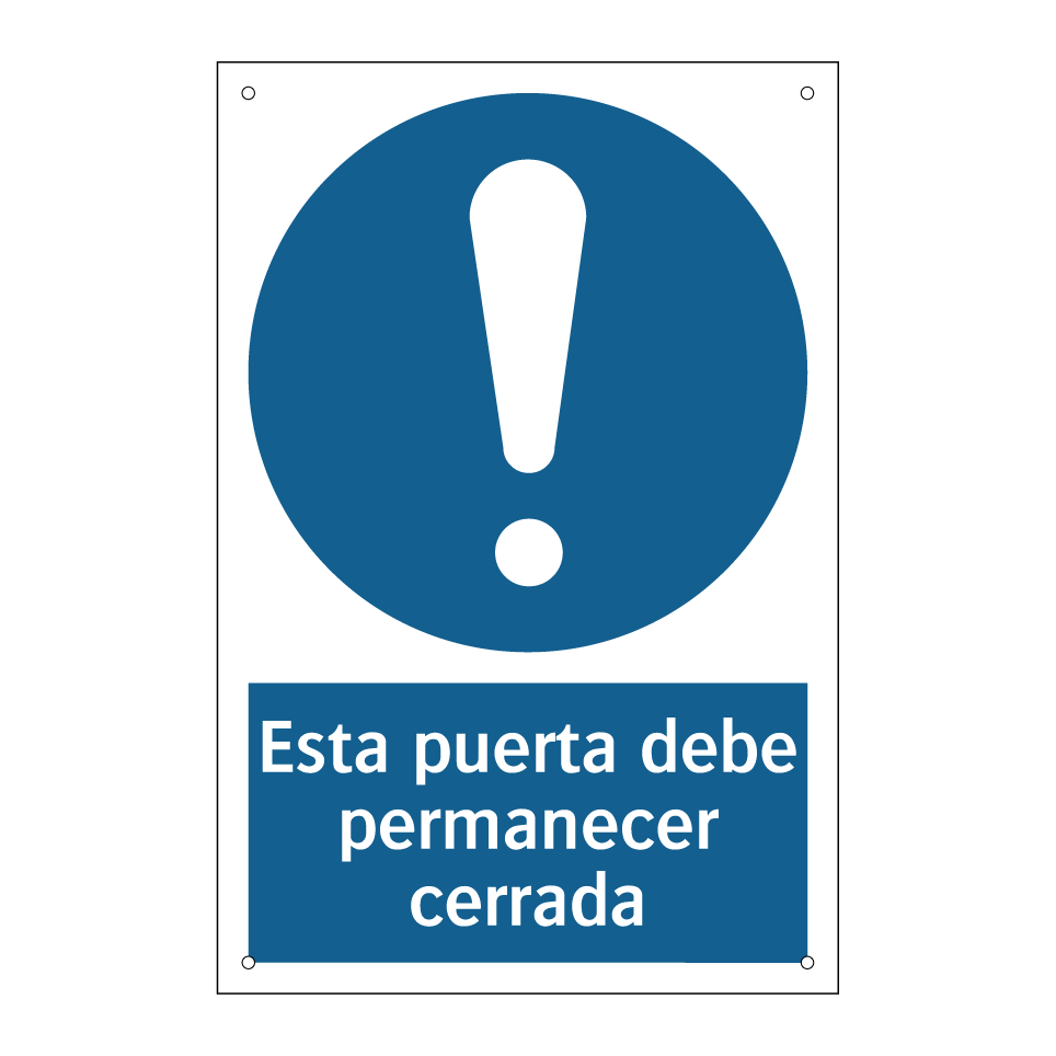 Esta puerta debe permanecer cerrada