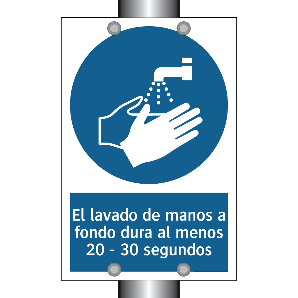 El lavado de manos a fondo dura al menos 20 - 30 segundos