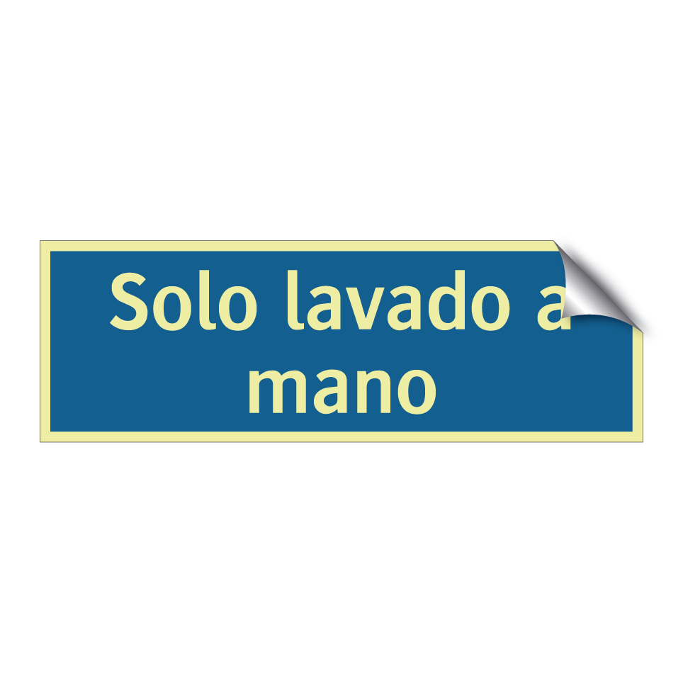 Solo lavado a mano