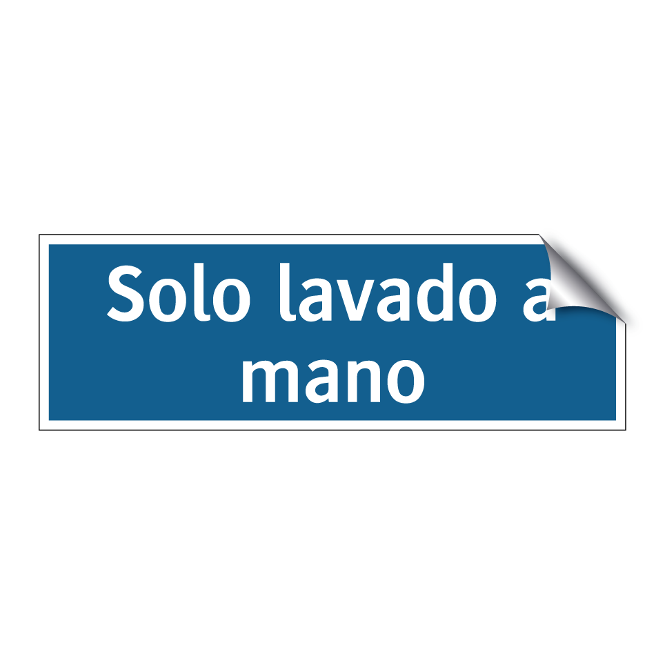 Solo lavado a mano