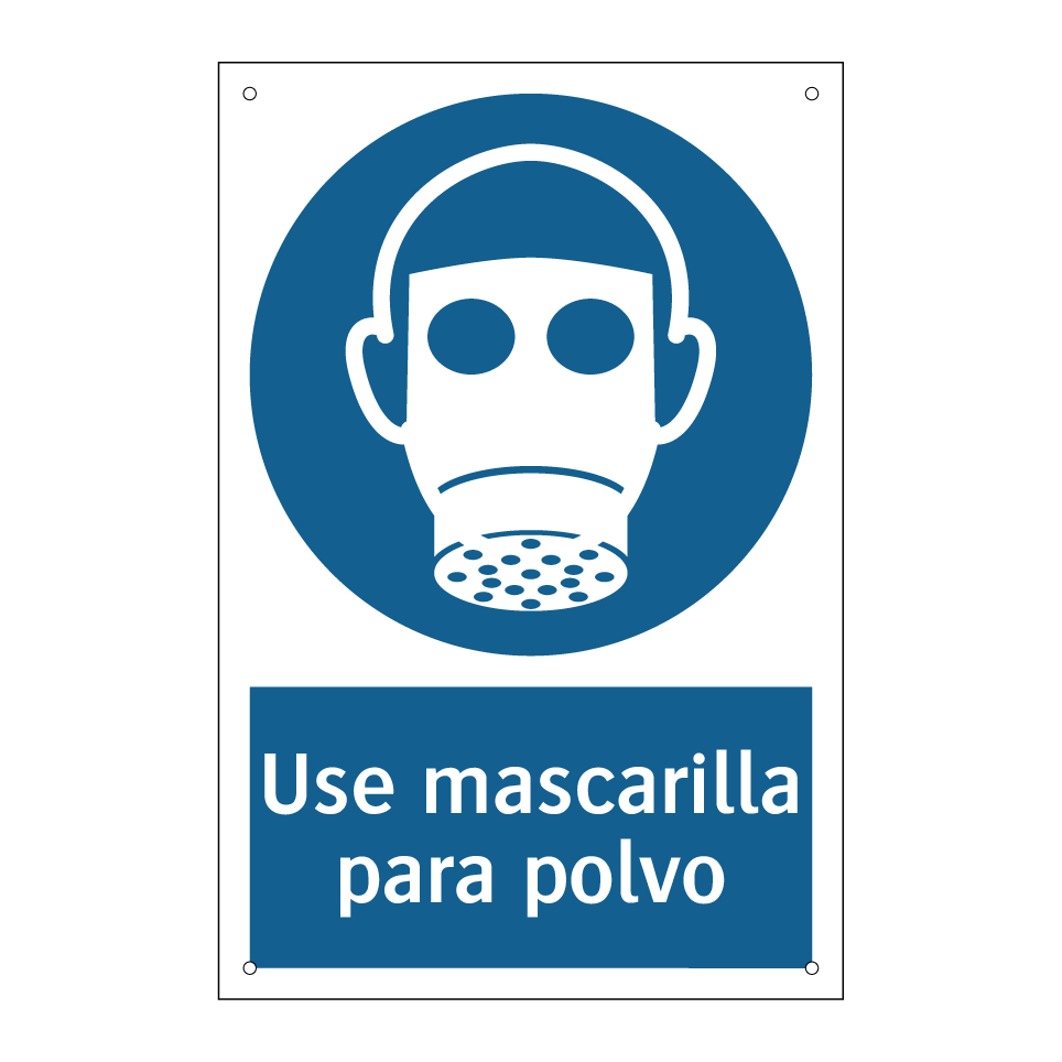 Use mascarilla para polvo