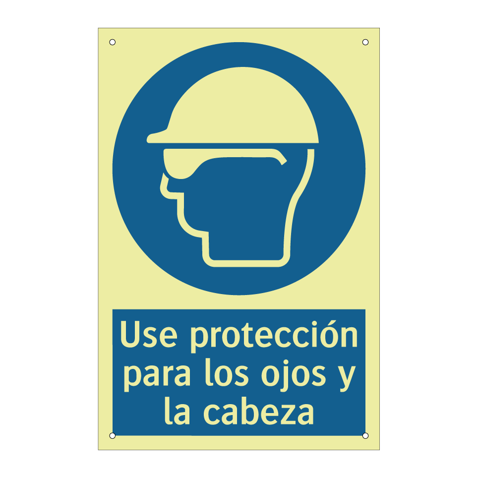 Use protección para los ojos y la cabeza