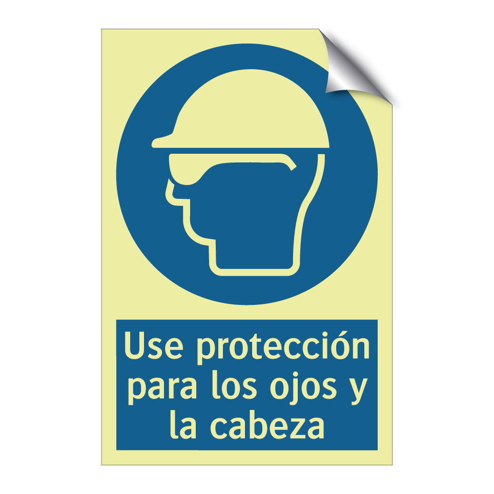 Use protección para los ojos y la cabeza
