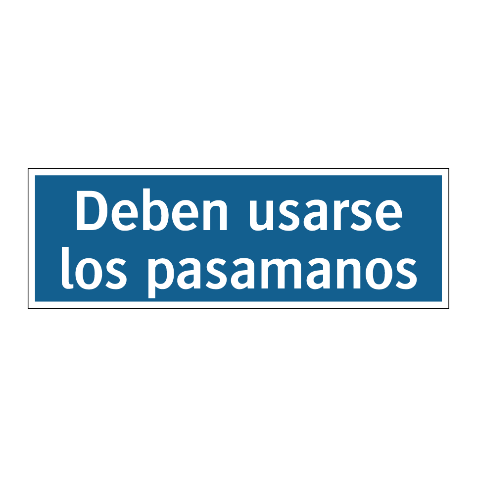 Deben usarse los pasamanos