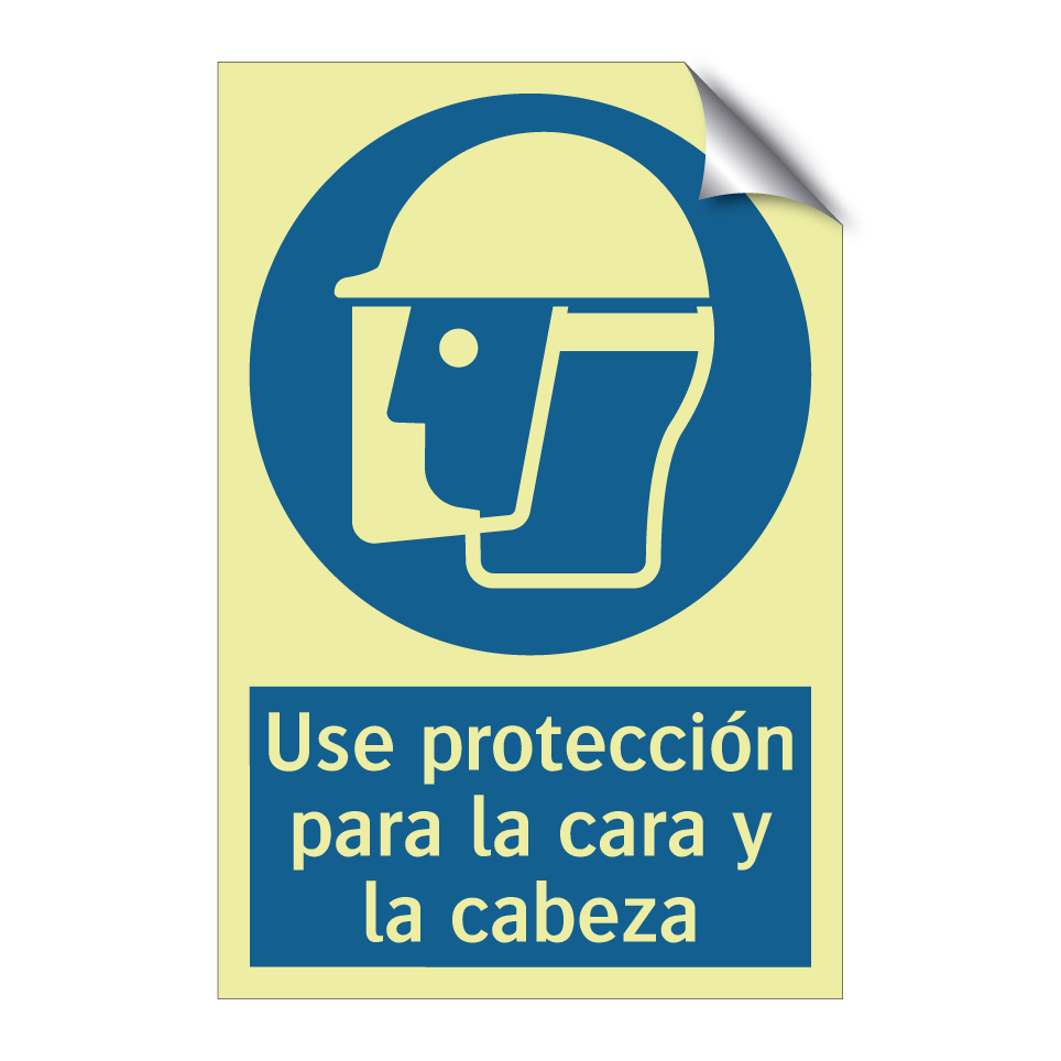 Use protección para la cara y la cabeza