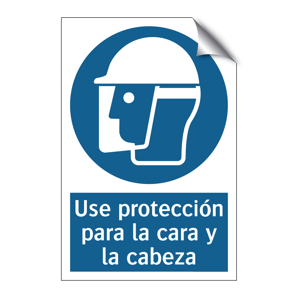 Use protección para la cara y la cabeza