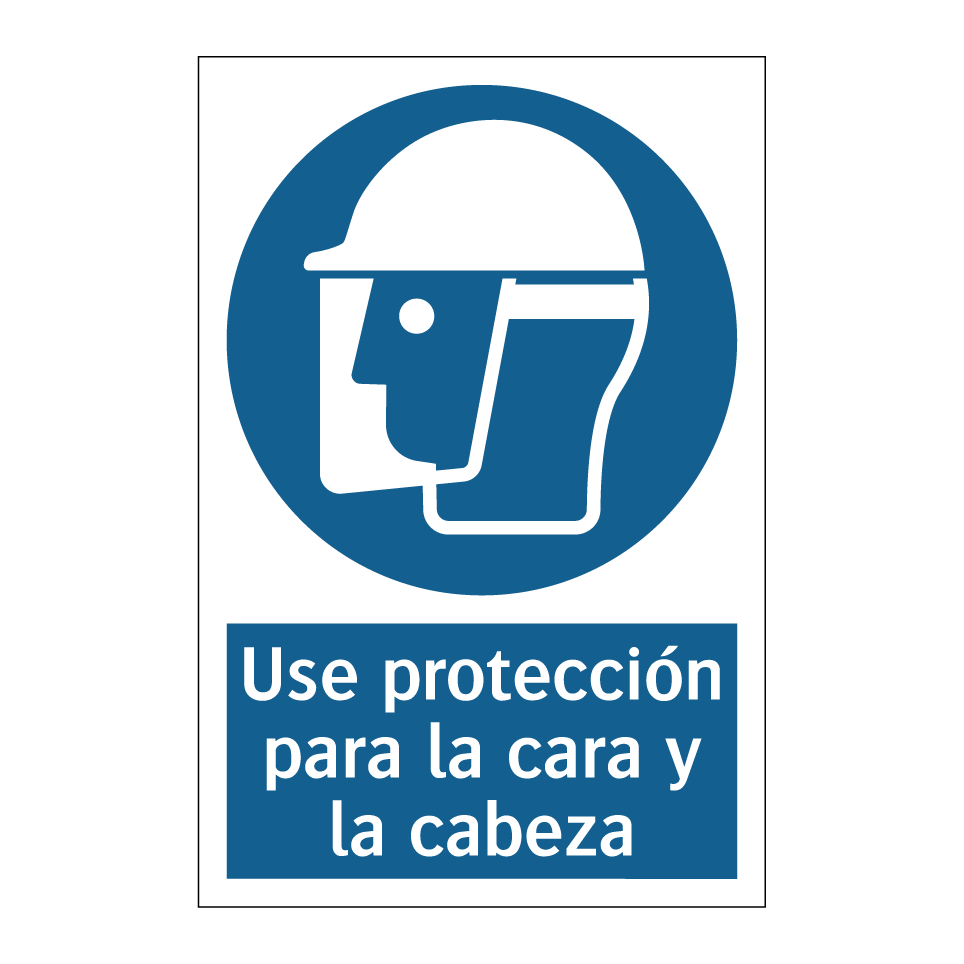 Use protección para la cara y la cabeza