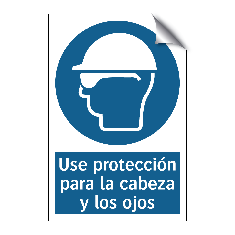 Use protección para la cabeza y los ojos
