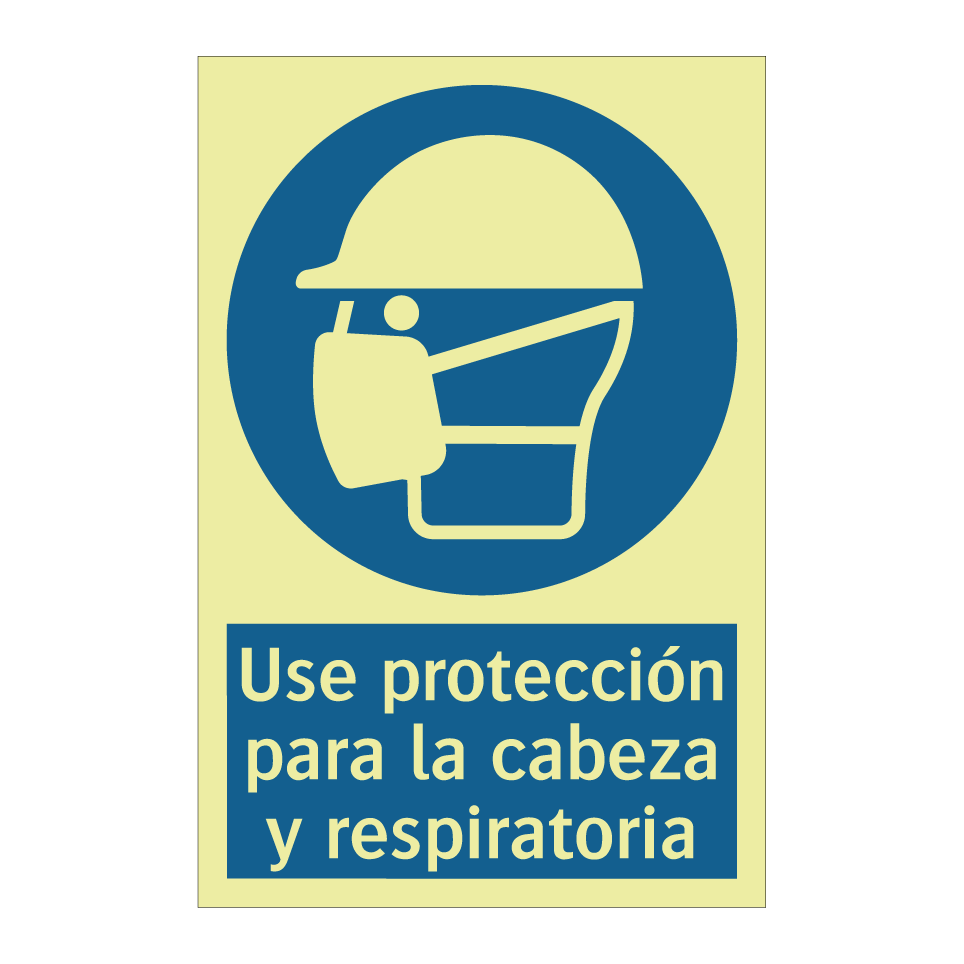 Use protección para la cabeza y respiratoria