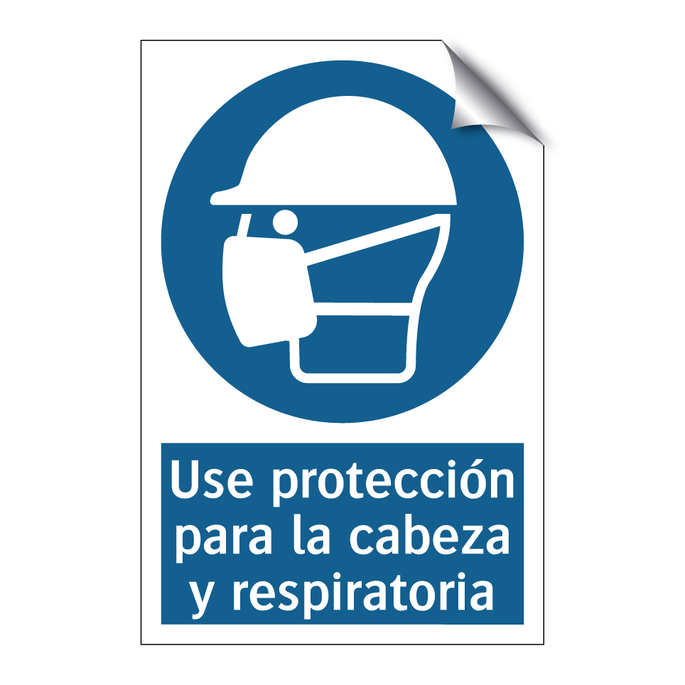 Use protección para la cabeza y respiratoria