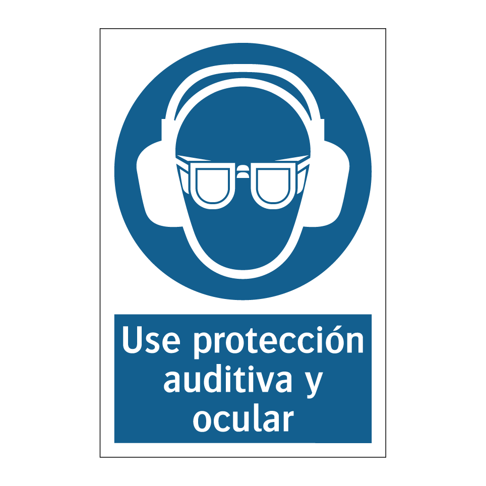 Use protección auditiva y ocular