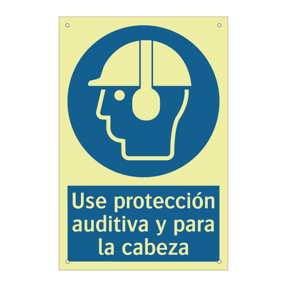 Use protección auditiva y para la cabeza