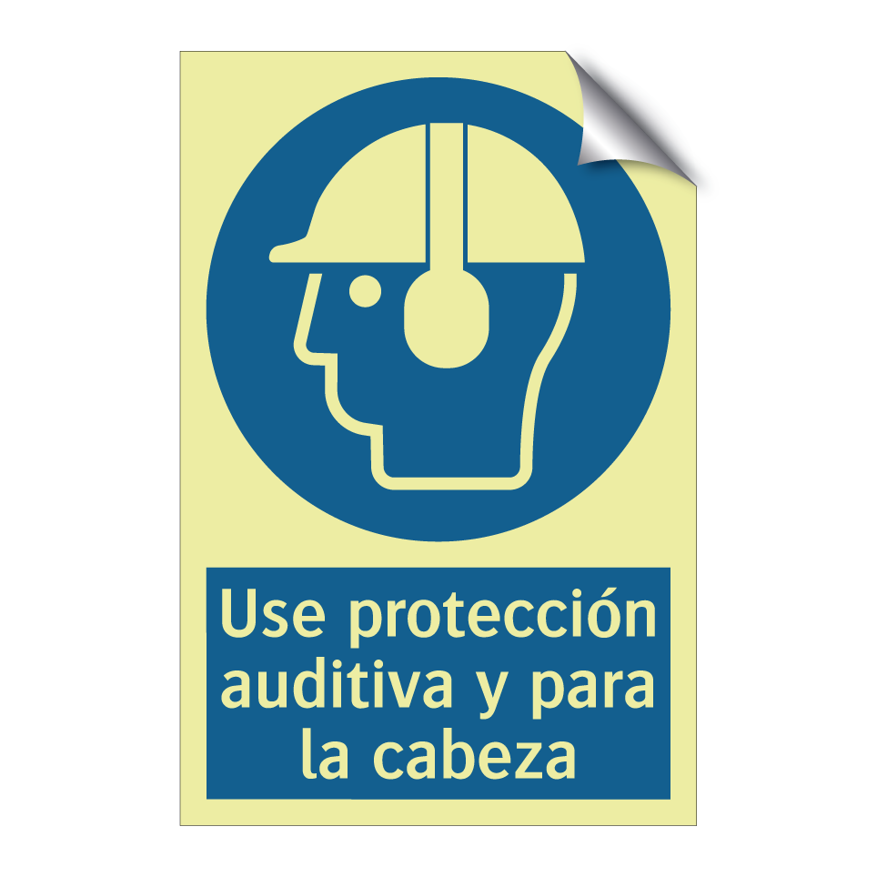 Use protección auditiva y para la cabeza