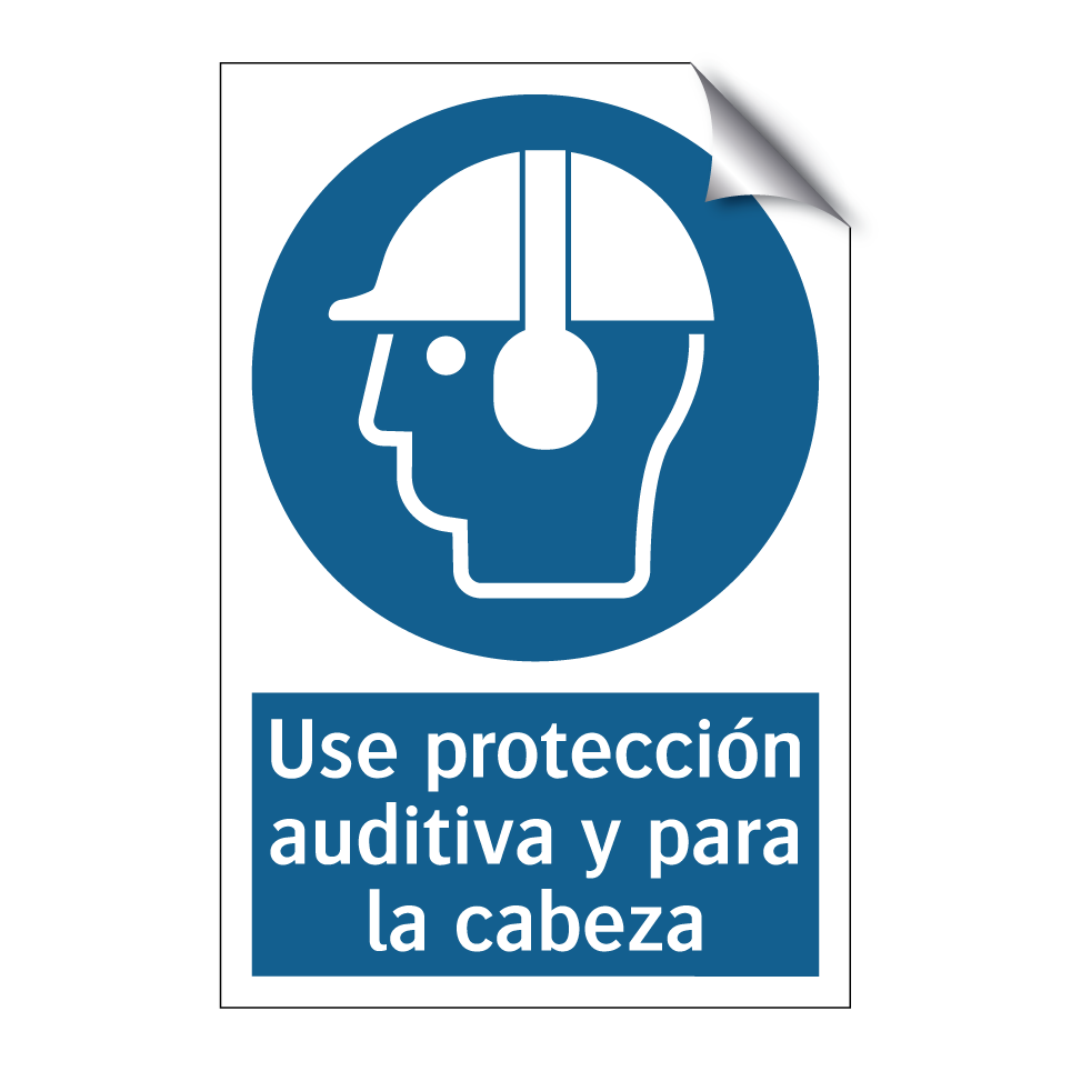 Use protección auditiva y para la cabeza