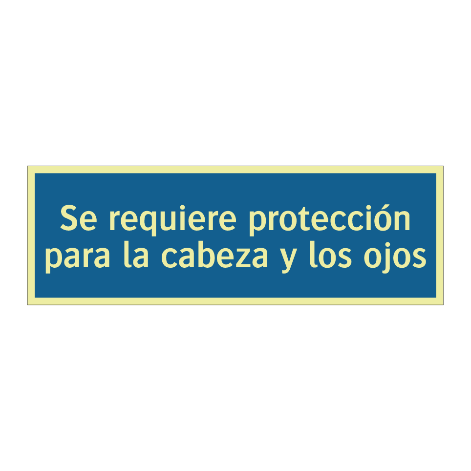 Se requiere protección para la cabeza y los ojos