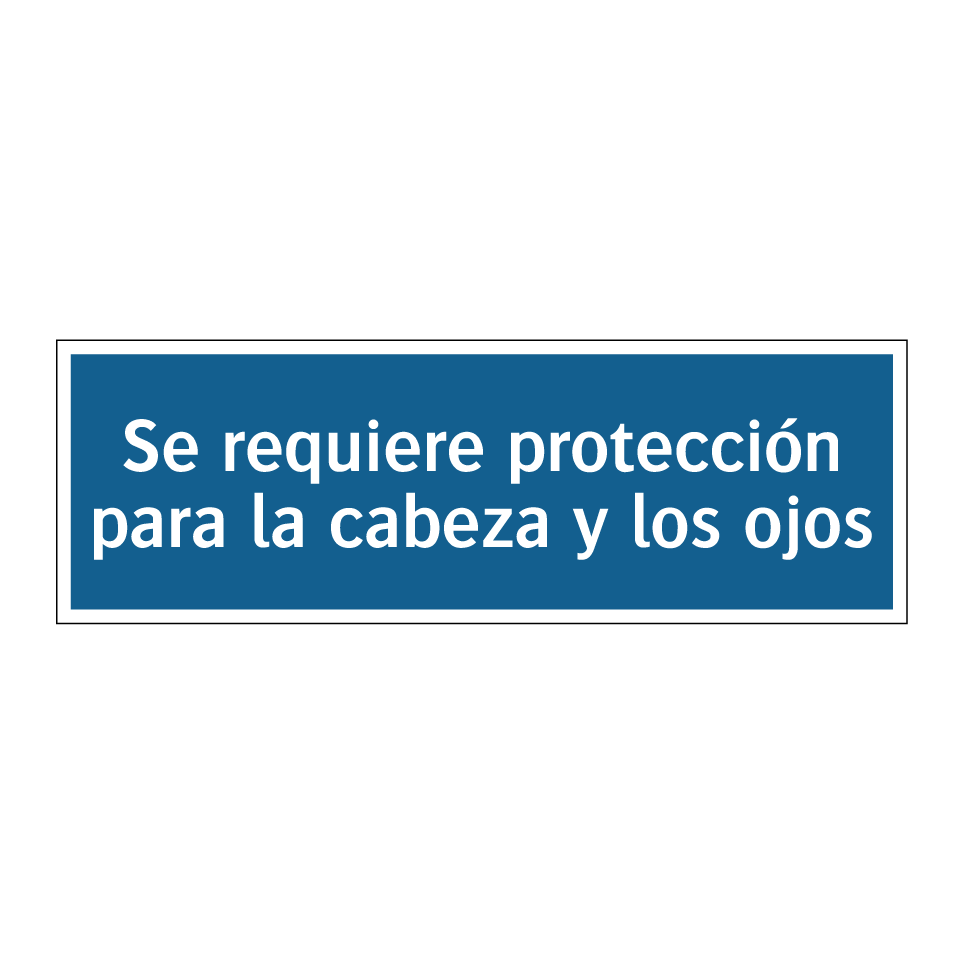 Se requiere protección para la cabeza y los ojos