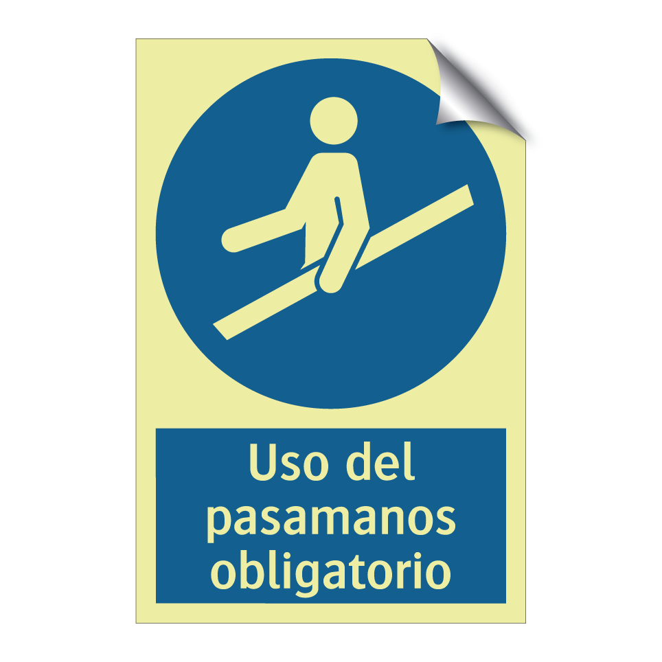 Uso del pasamanos obligatorio