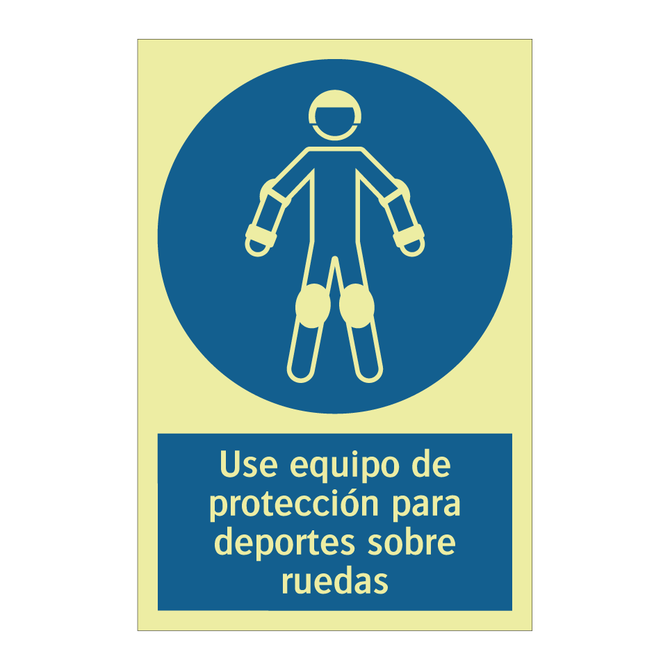 Use equipo de protección para deportes sobre ruedas