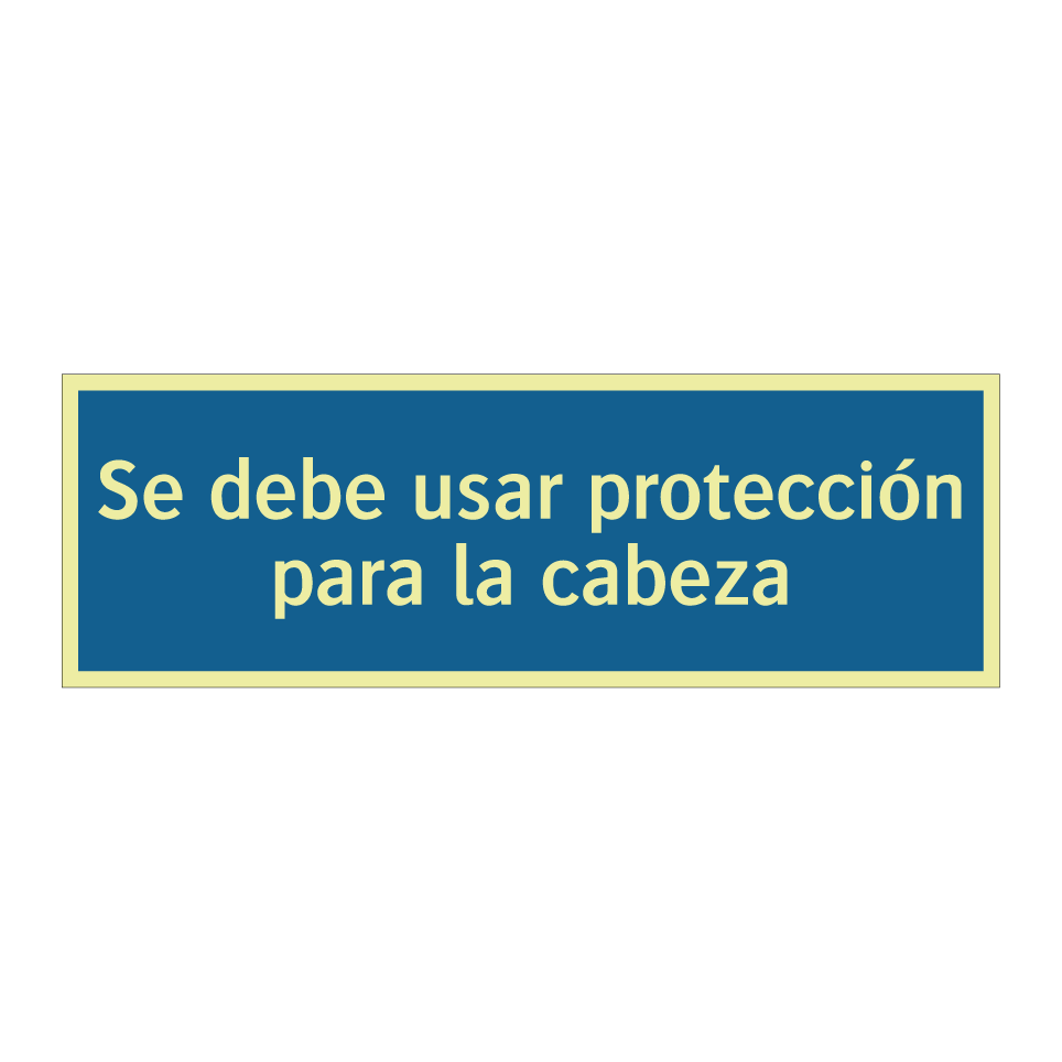 Se debe usar protección para la cabeza