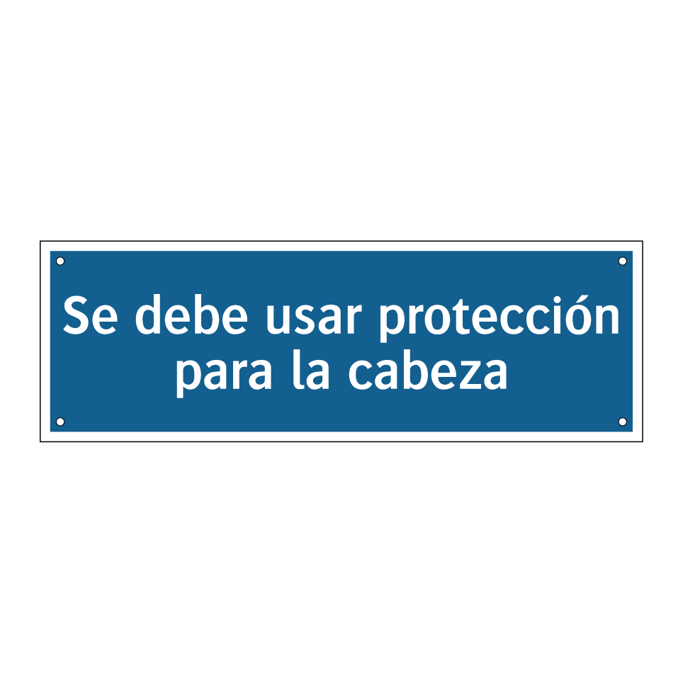 Se debe usar protección para la cabeza