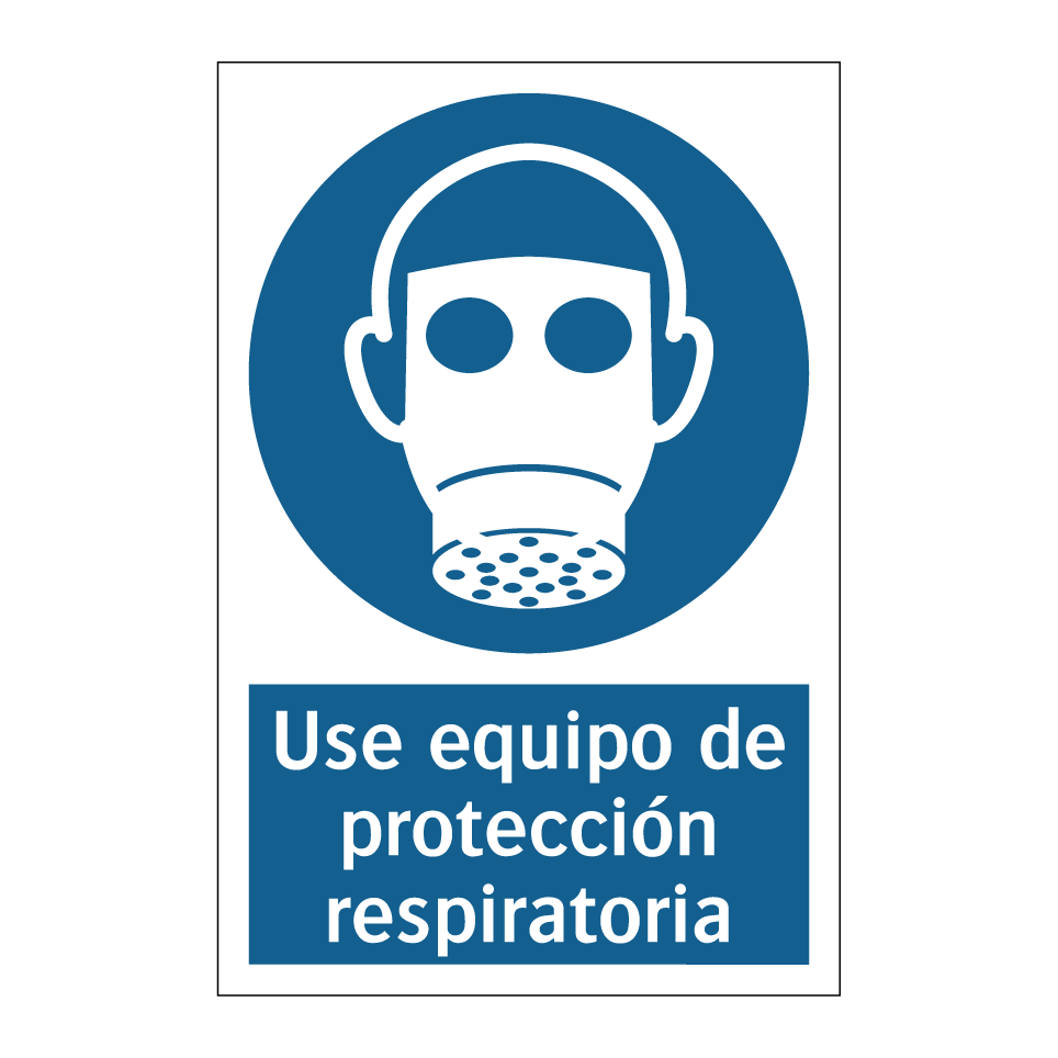 Use equipo de protección respiratoria