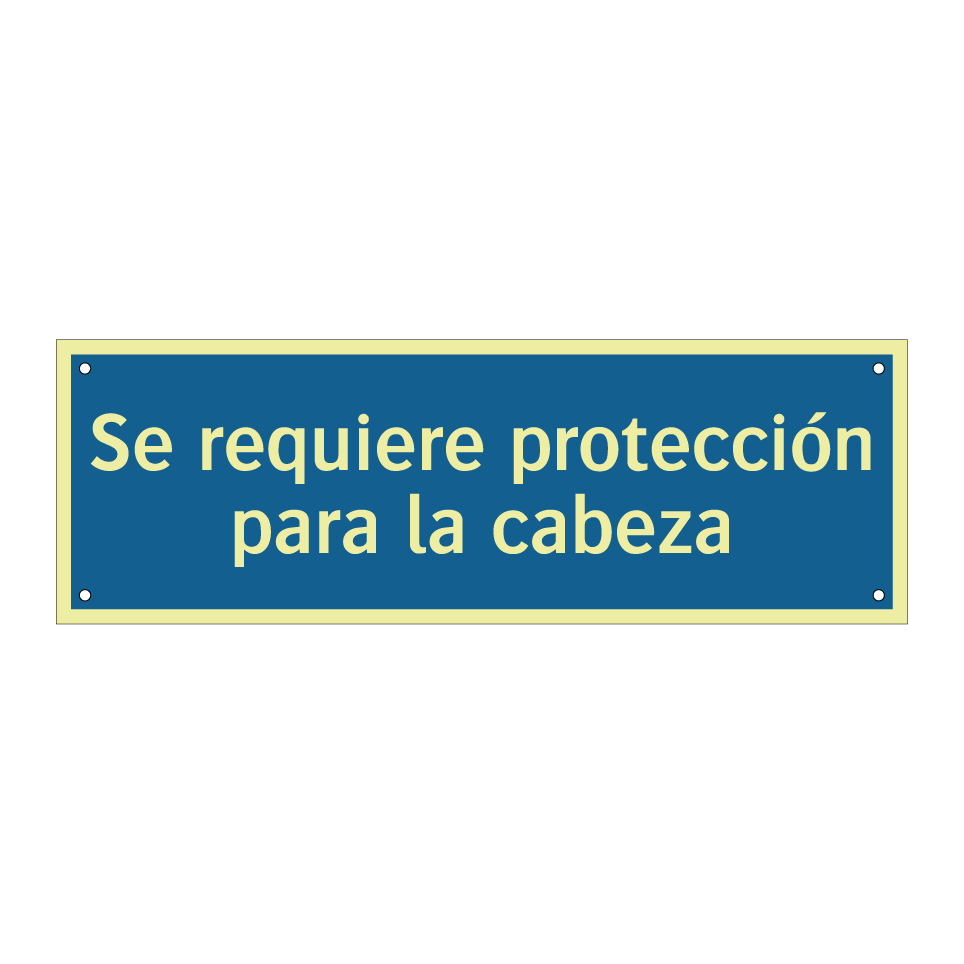Se requiere protección para la cabeza