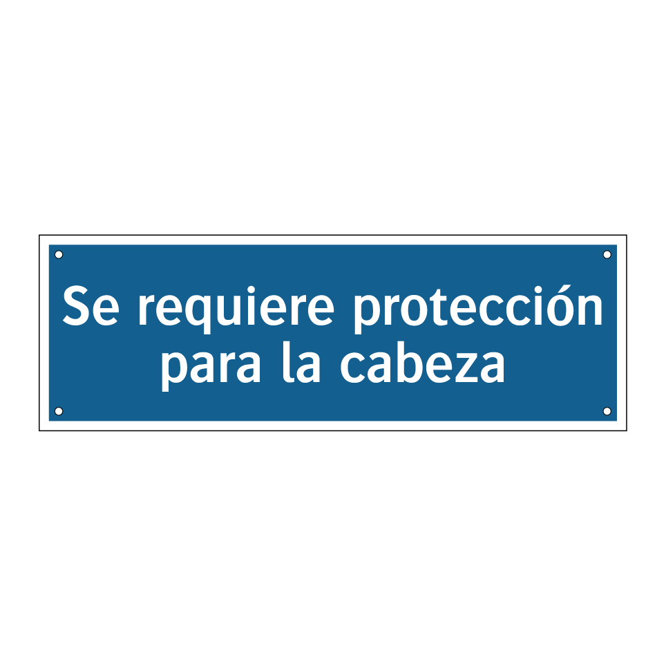 Se requiere protección para la cabeza