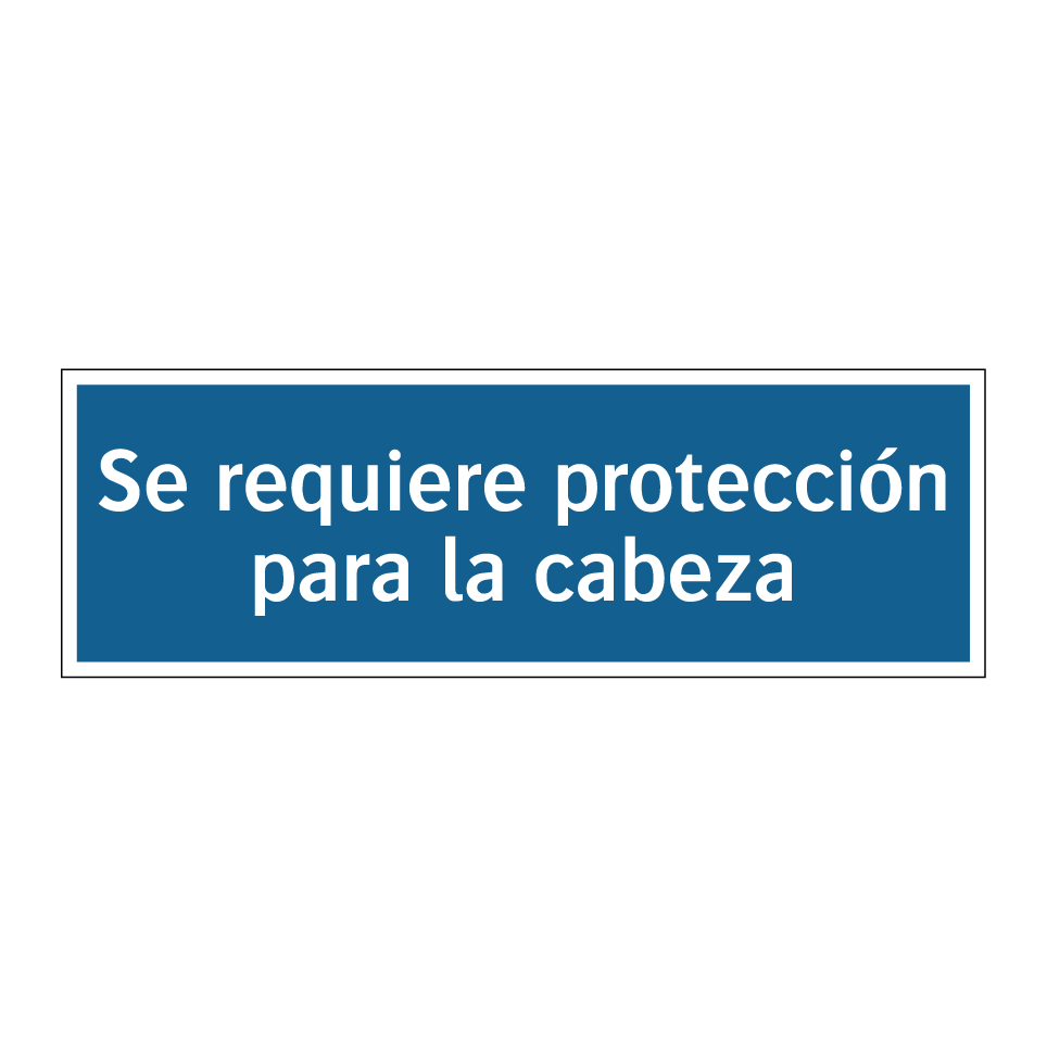 Se requiere protección para la cabeza