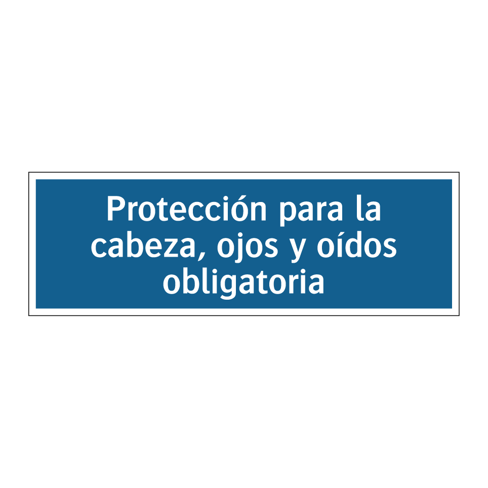 Protección para la cabeza, ojos y oídos obligatoria
