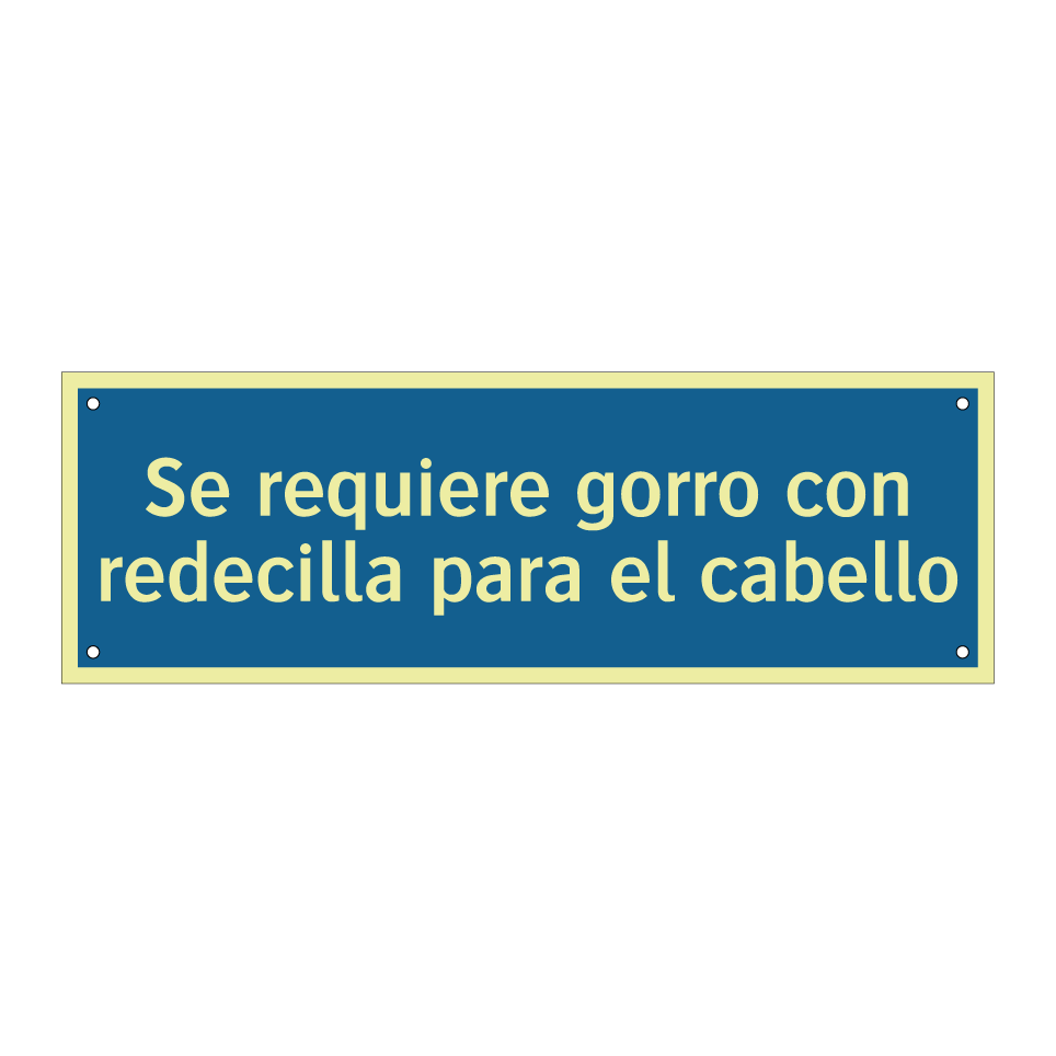 Se requiere gorro con redecilla para el cabello