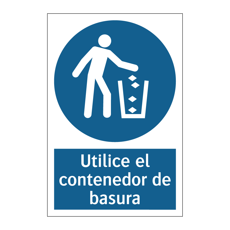 Utilice el contenedor de basura