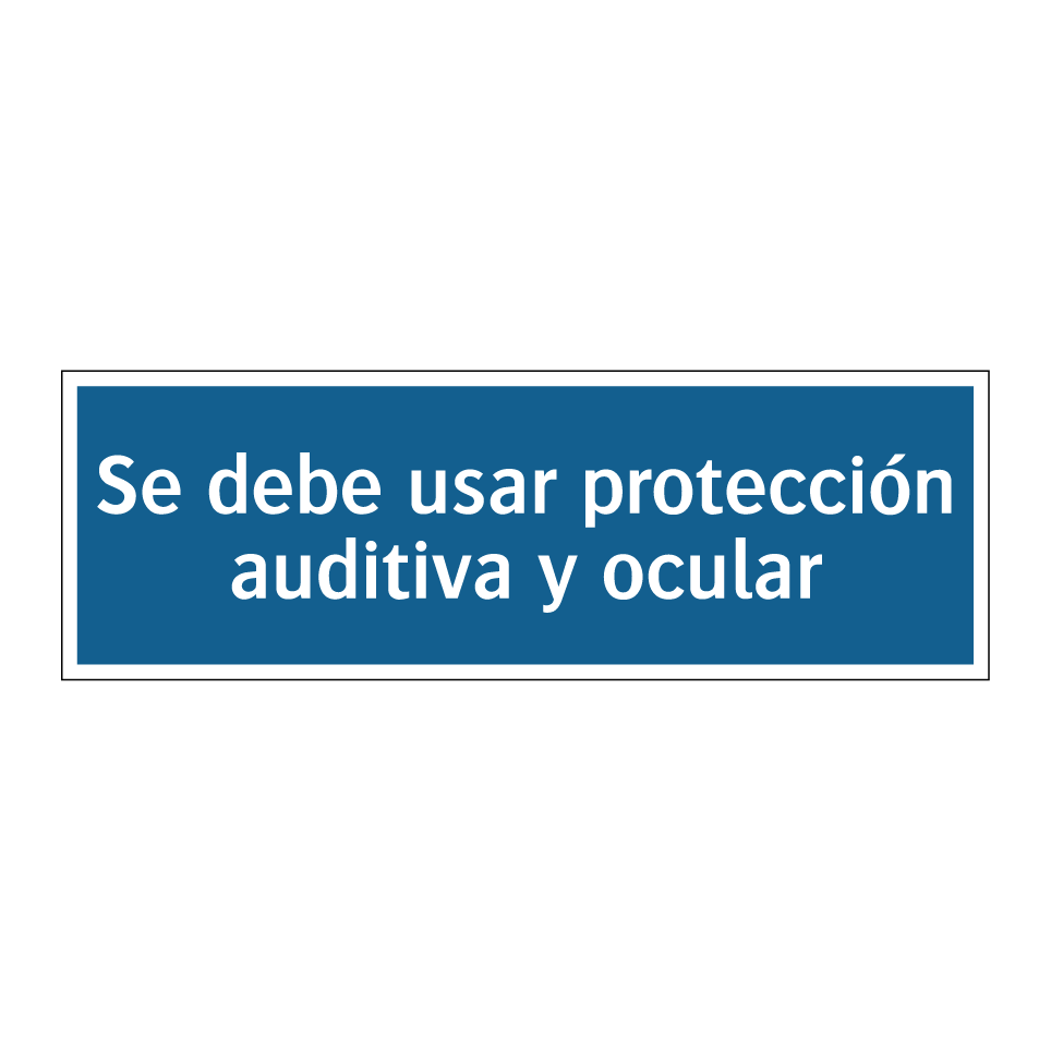 Se debe usar protección auditiva y ocular