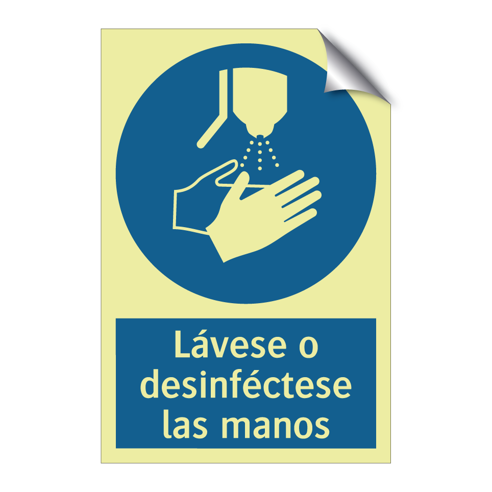 Lávese o desinféctese las manos
