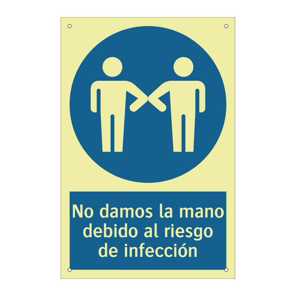 No damos la mano debido al riesgo de infección