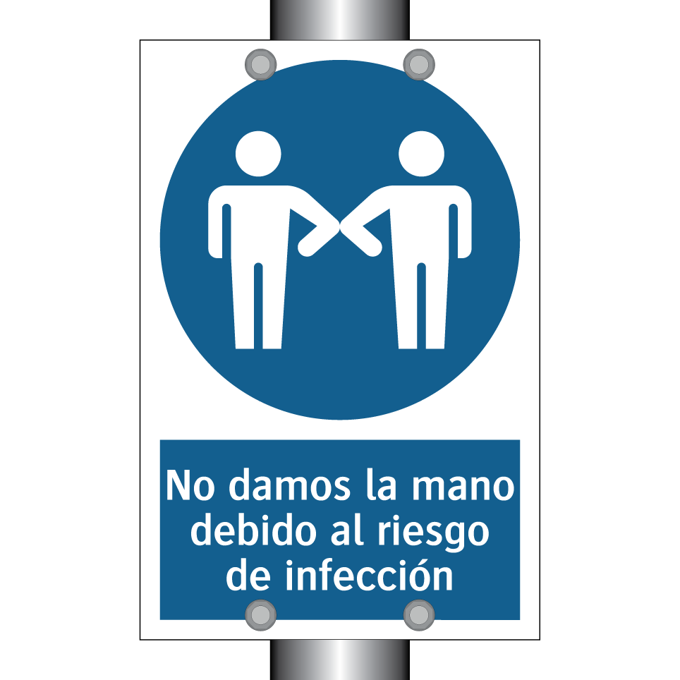 No damos la mano debido al riesgo de infección