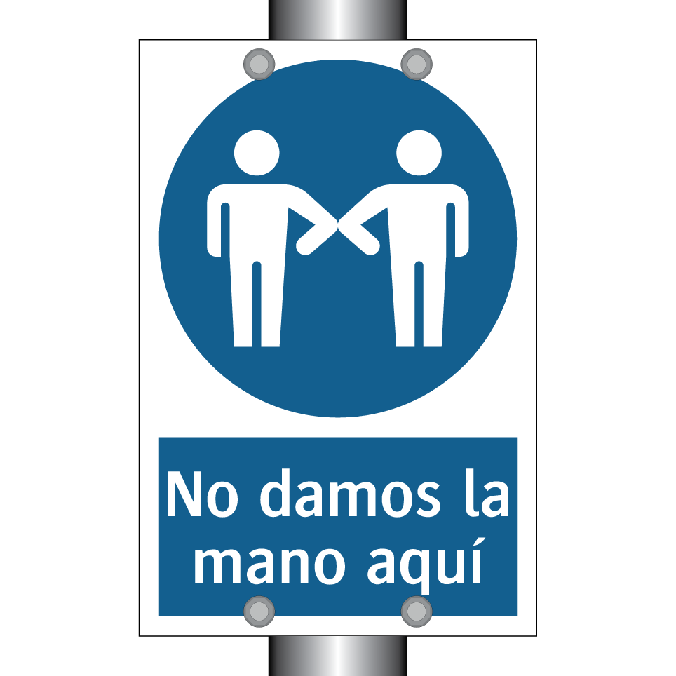 No damos la mano aquí