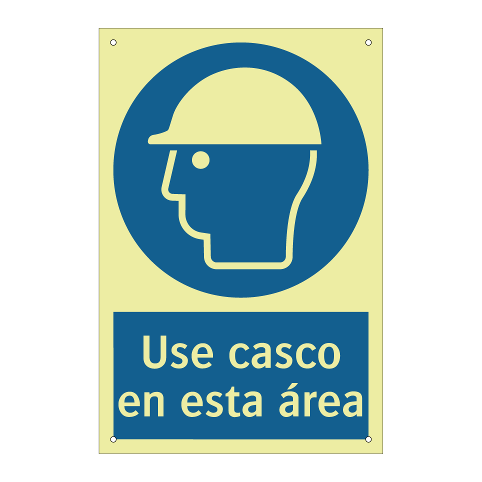 Use casco en esta área
