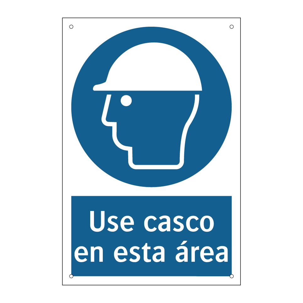 Use casco en esta área