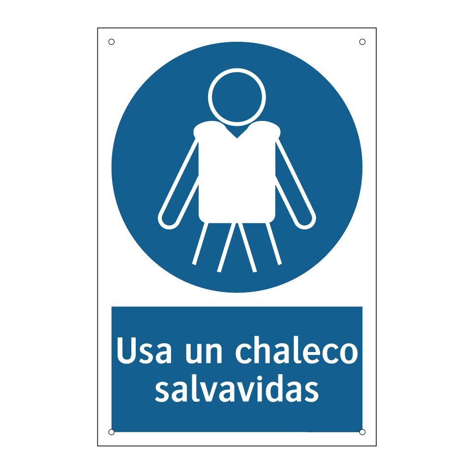 Usa un chaleco salvavidas
