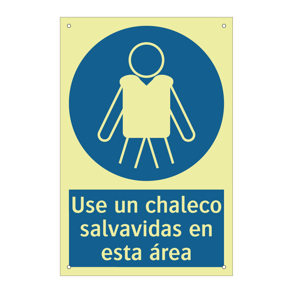 Use un chaleco salvavidas en esta área