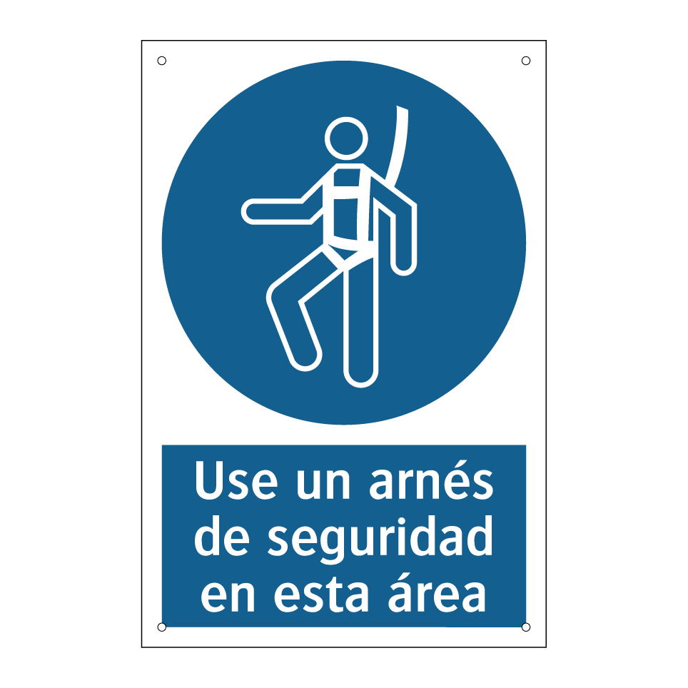 Use un arnés de seguridad en esta área