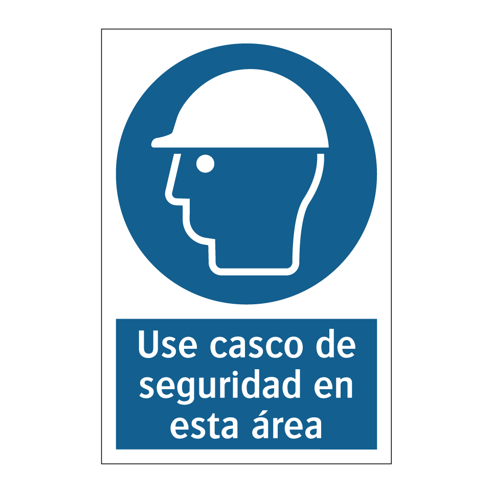 Use casco de seguridad en esta área
